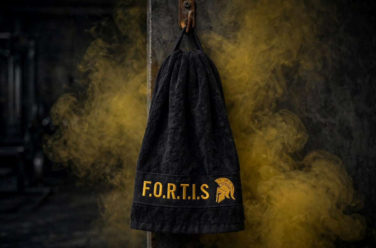 Asciugamano F.O.R.T.I.S 50x100 Nero - Spartan Gym Towel
